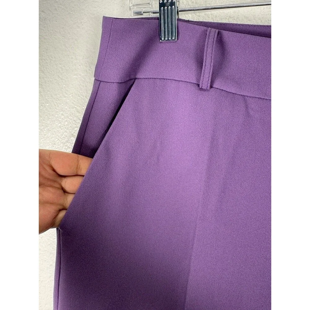 Exquise Anthropologie Women’s Wide Leg Lilac Purple Pants Trousers Size Large - Picture 3 of 14